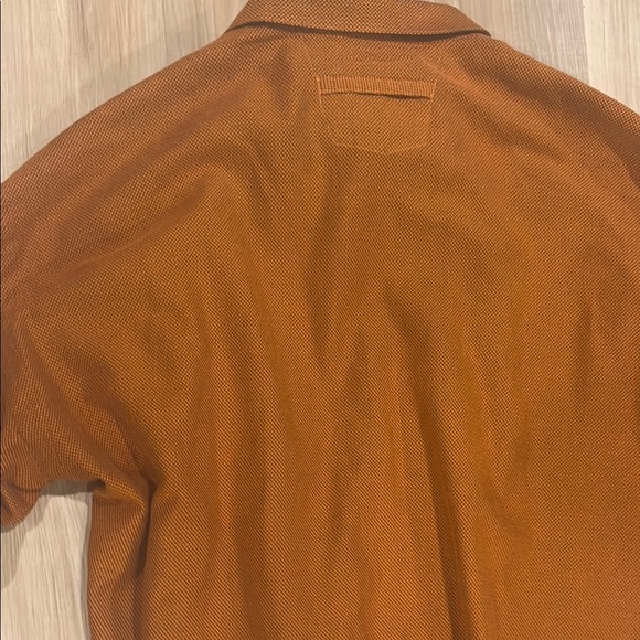 Burnt Orange Textured Button-Up Shirt - Picture 8 of 9